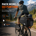 10L Bike Rack Bag, Waterproof Bicycle Rear Rack Bag with EVA Hard Shell