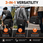10L Bike Rack Bag, Waterproof Bicycle Rear Rack Bag with EVA Hard Shell