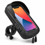 Bike Phone Holder Bag for Handlebar, Touchscreen Phone Mount with Storage, Rotating Bike Phone Bag for Bicycle and E-Bike